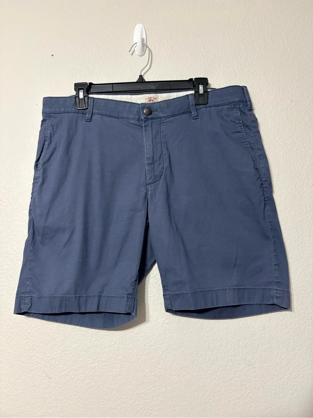 Men's Faherty Blue Organic Cotton Tencel Blend 8” Casual Shorts 36